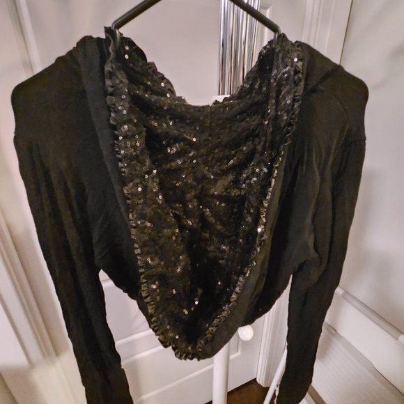 Sequin hoodie crop top - Picture 6 of 6